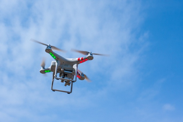 A beautiful drone flying UAV