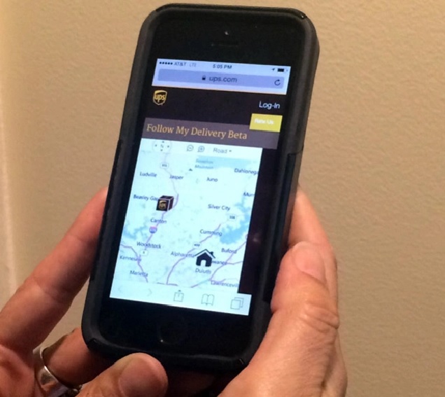 A mobile app used to track a delivery Follow my Delivery