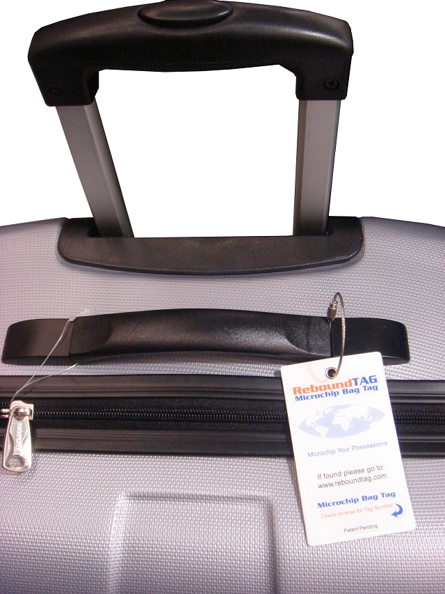 Microchip bag tags printed with a barcode Bag Tag