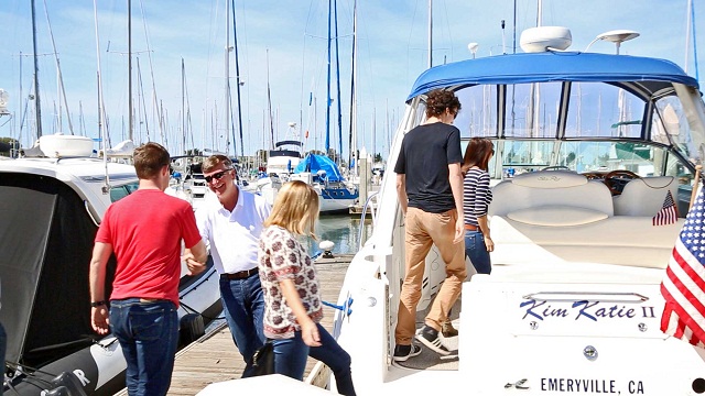 The renters are ready for boating Renting a Boat