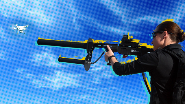 Using Battelle DroneDefender against a drone Battelle DroneDefender