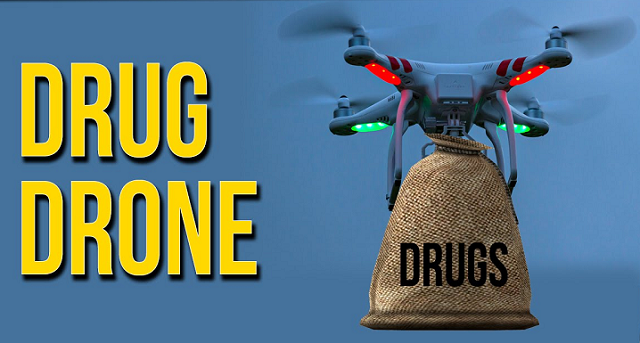 A drone delivering drugs Drones Delivering Contraband