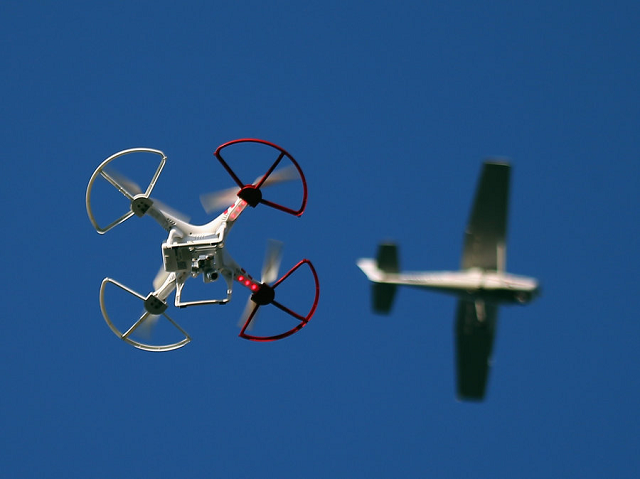 Drone Near Airplane