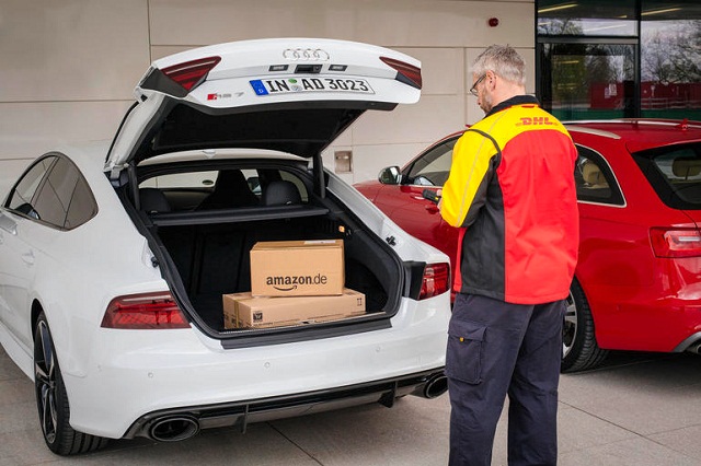 A package delivered in the trunk of a car Package Delivery