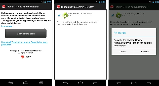 A scanning app that can detect unpleasant apps Hidden Device Detector