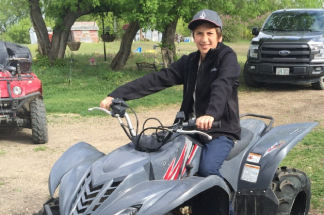 Riding an ATV