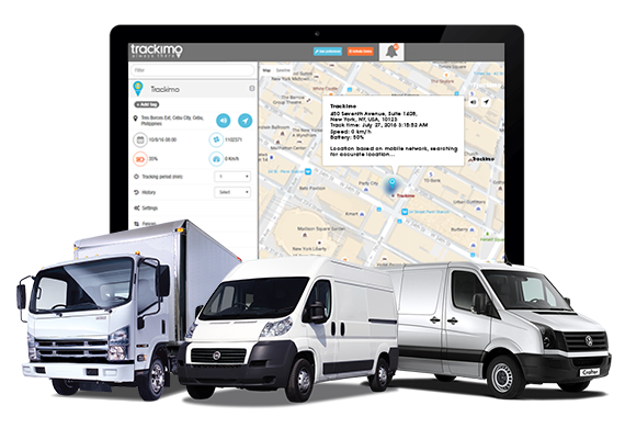 Trackimo app for delivery vehicle gps tracking