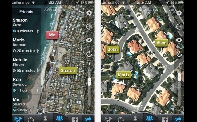 App that tells where the child is located Find My Kids—Footprints