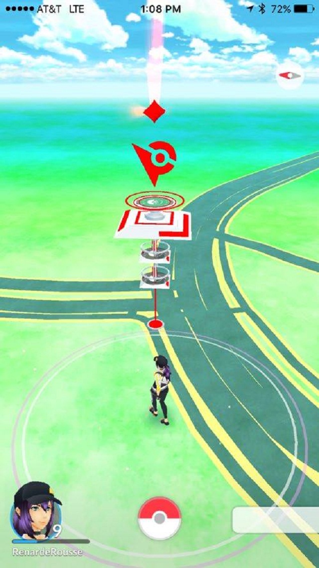A screenshot of a poke gym in pokemon go Poke Gym