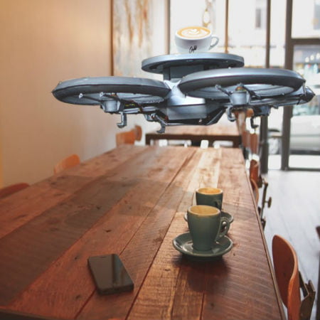 Drones Act as Waiters in Cafe