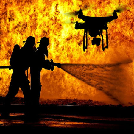 Firefighters Get Distracted by Drone