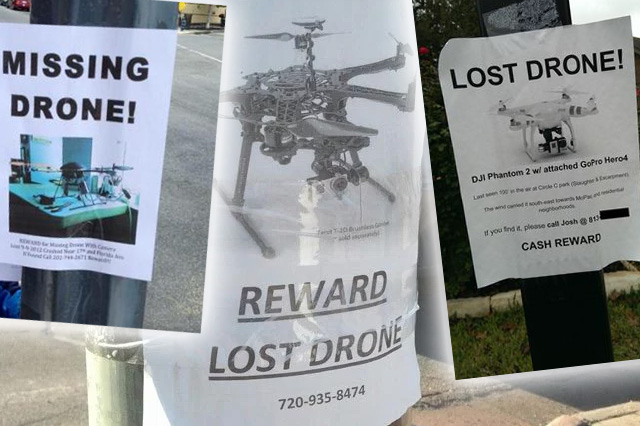 Fliers for Missing Drone