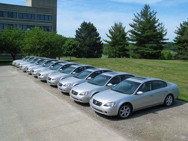 Parked gray cars Car Fleet