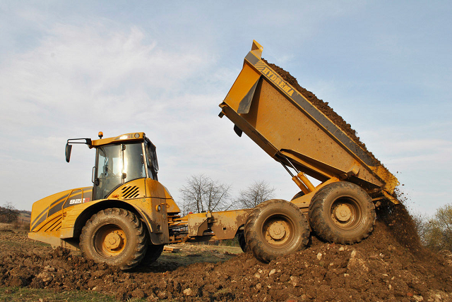 Dumping some soil Dump Truck