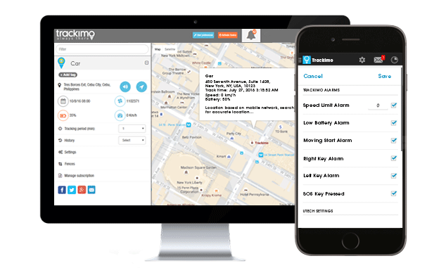Trackimo vehicle gps tracking app