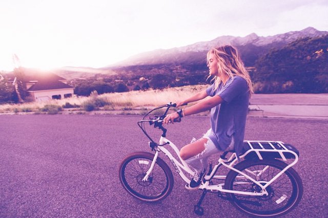 Blonde Biker