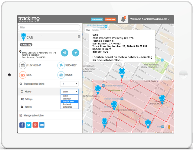 Set geofences for your assets