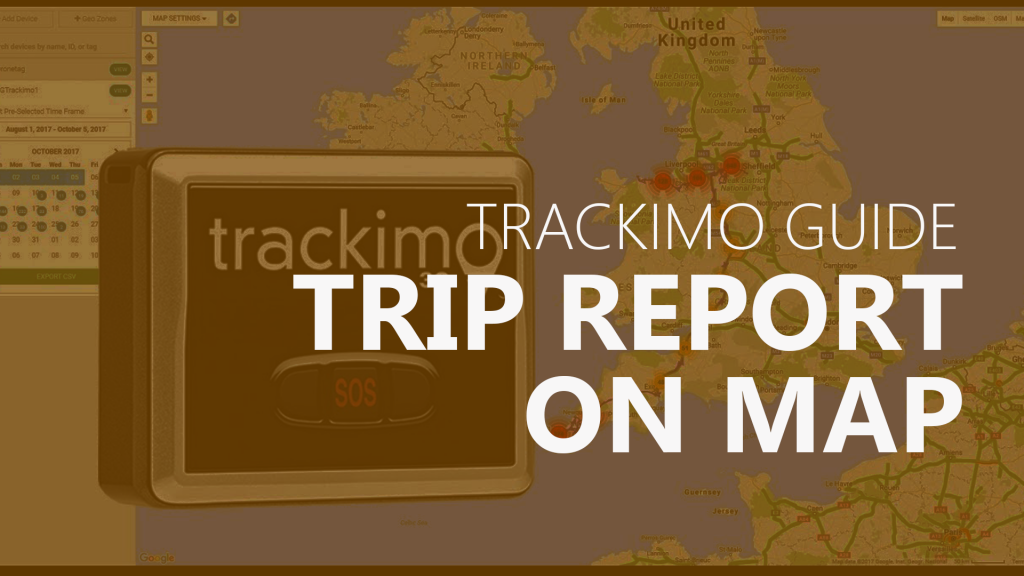Trackimo - Trip Report on Map